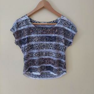 dELiA*s Aztec Design Slight Crop Top